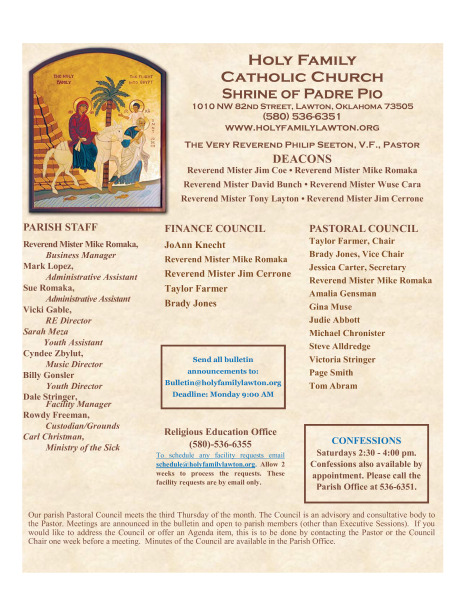 Bulletin July 19th, 2026