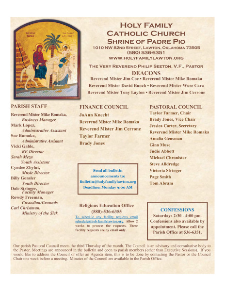 Bulletin October 11th, 2026